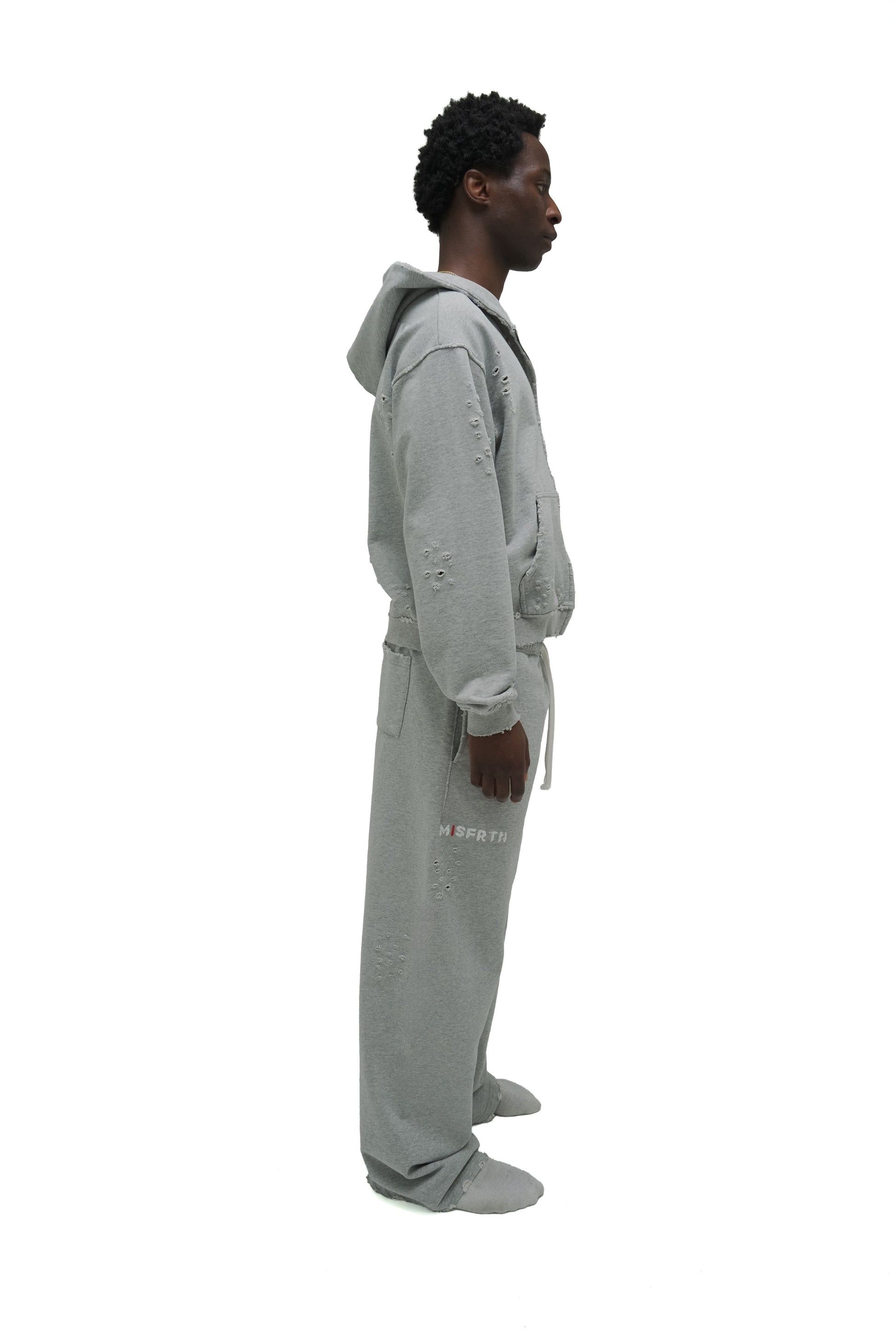 ‘Worn’ Hoodie - Heather Grey