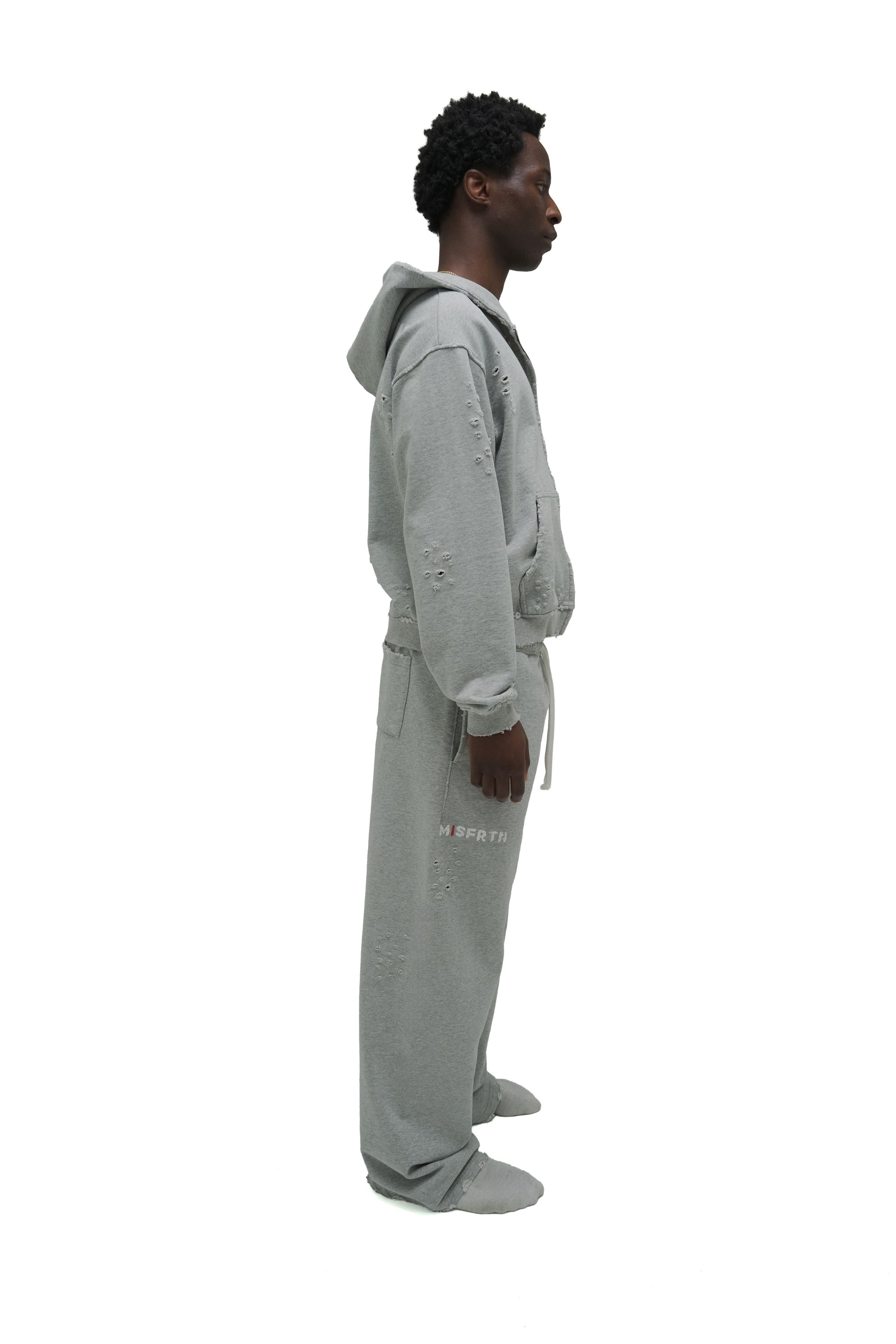 ‘Worn’ Hoodie - Heather Grey