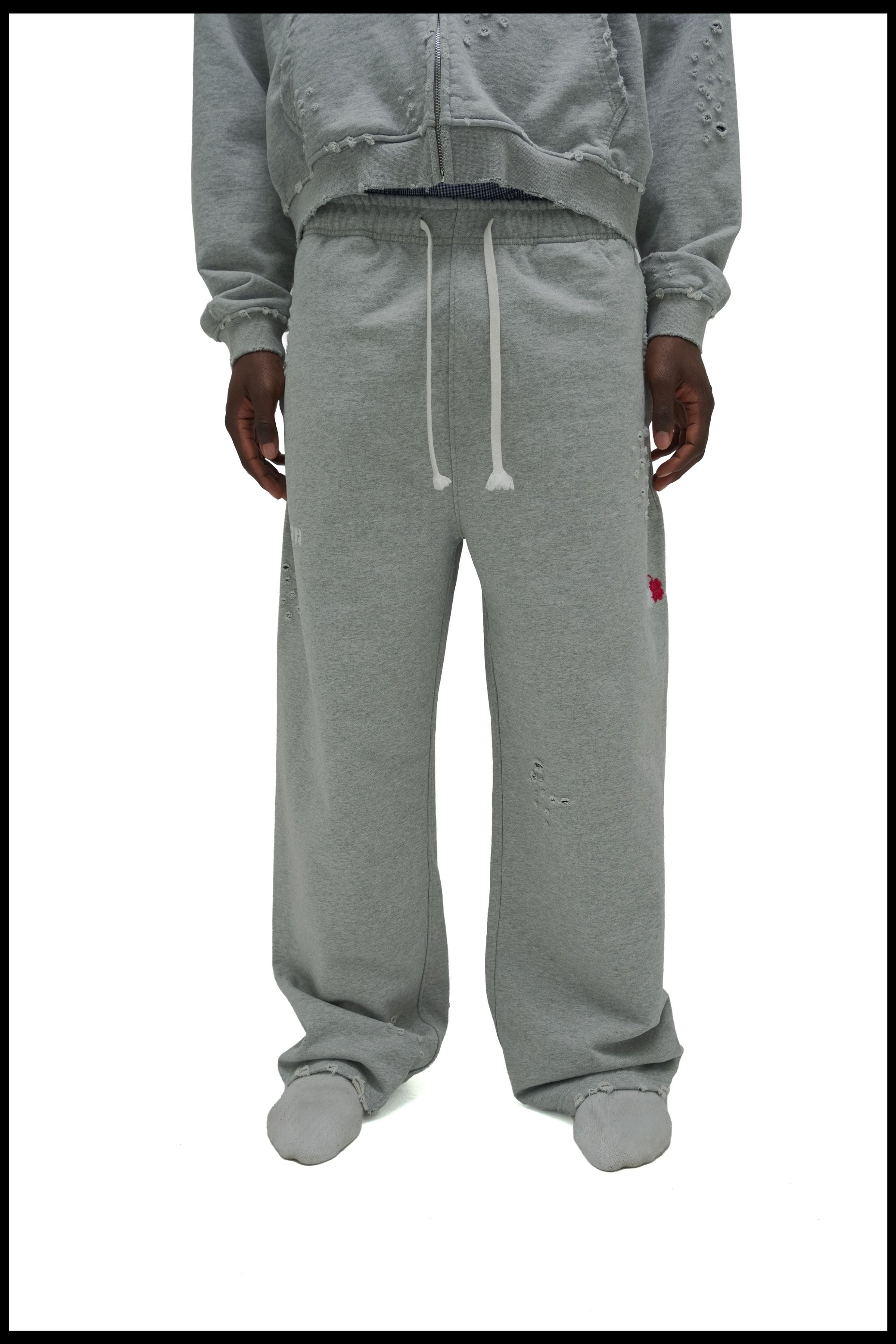 ‘Worn’ Sweatpants - Heather Grey