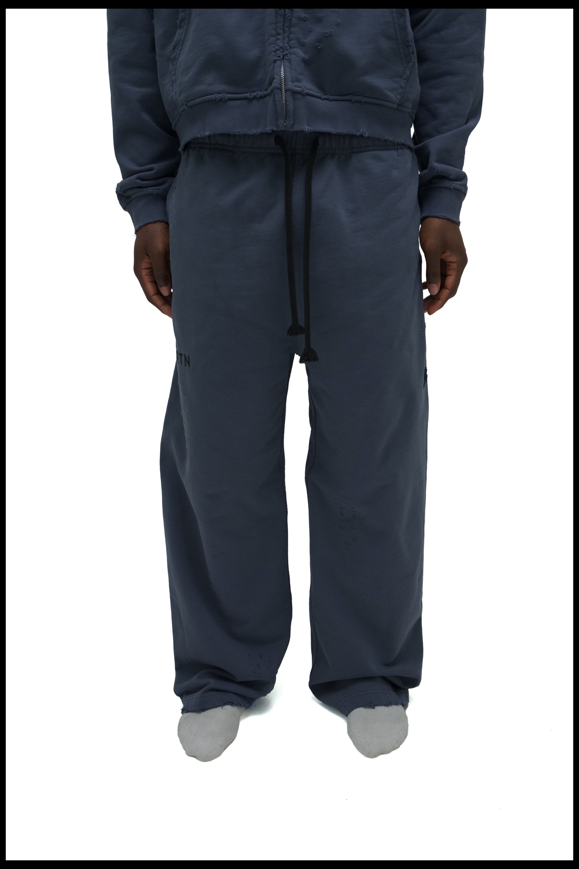 ‘Worn’ Sweatpants - Washed Steel Blue