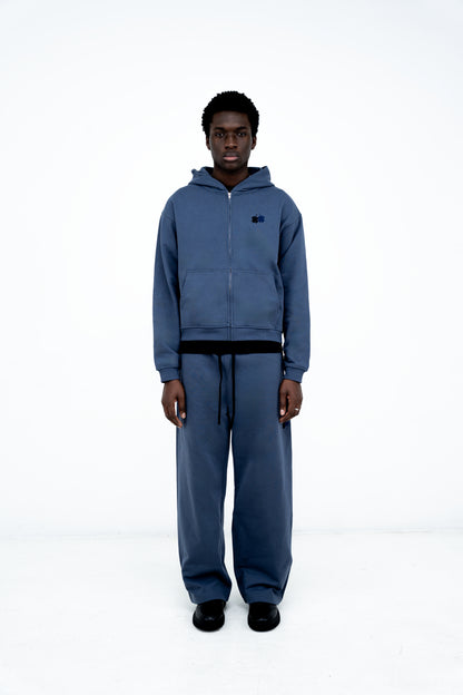 Signature Clover Hoodie - Steel Blue