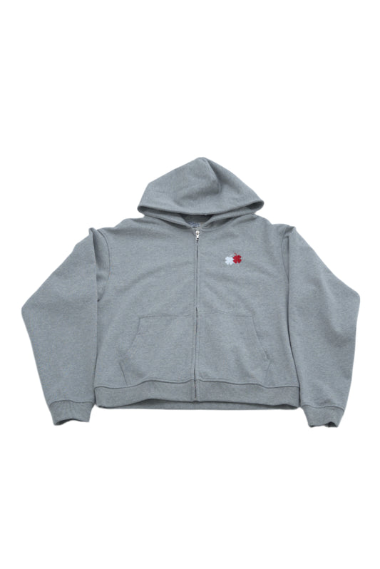 Signature Clover Hoodie - Heather Grey