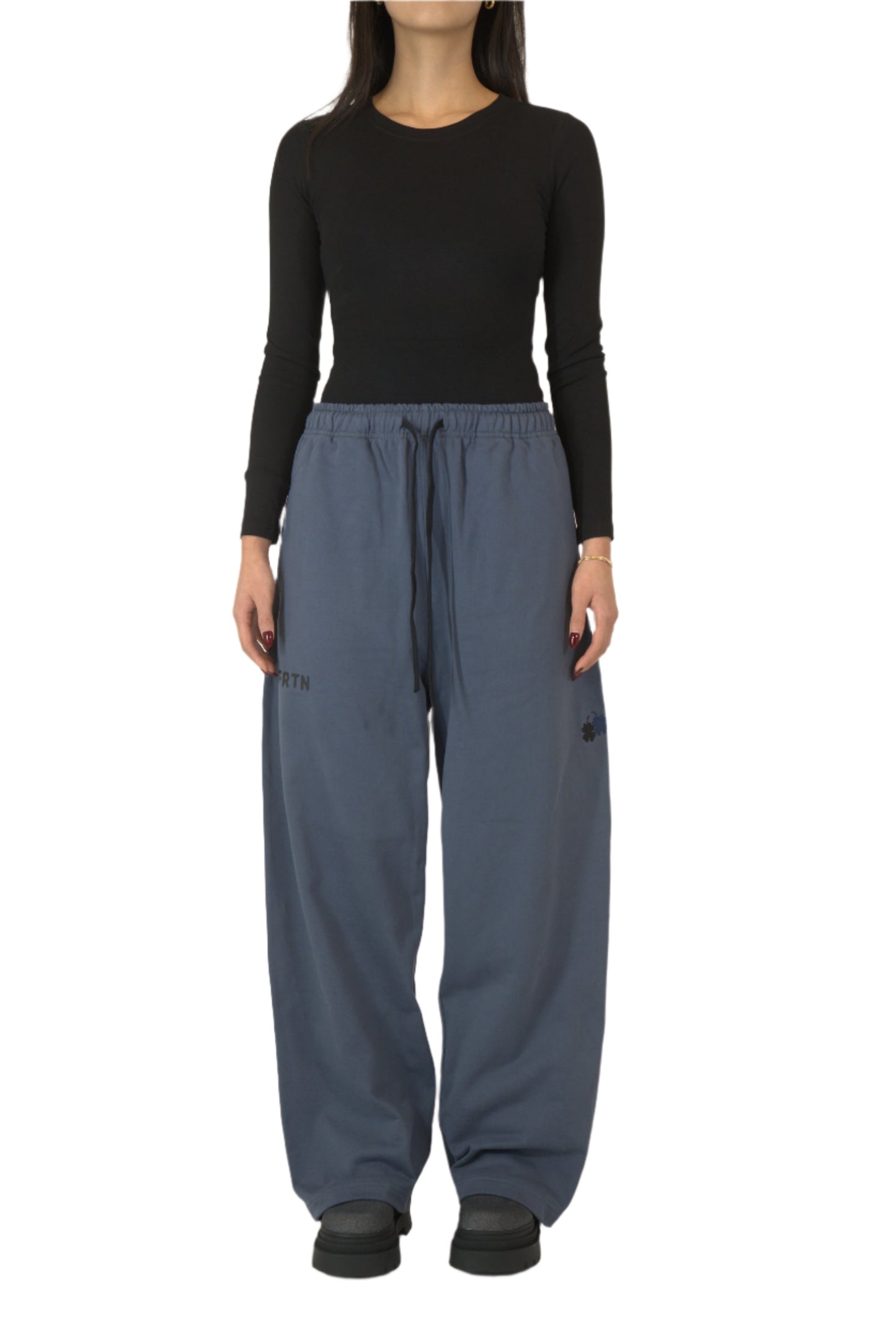 Signature Clover Sweatpants - Steel Blue